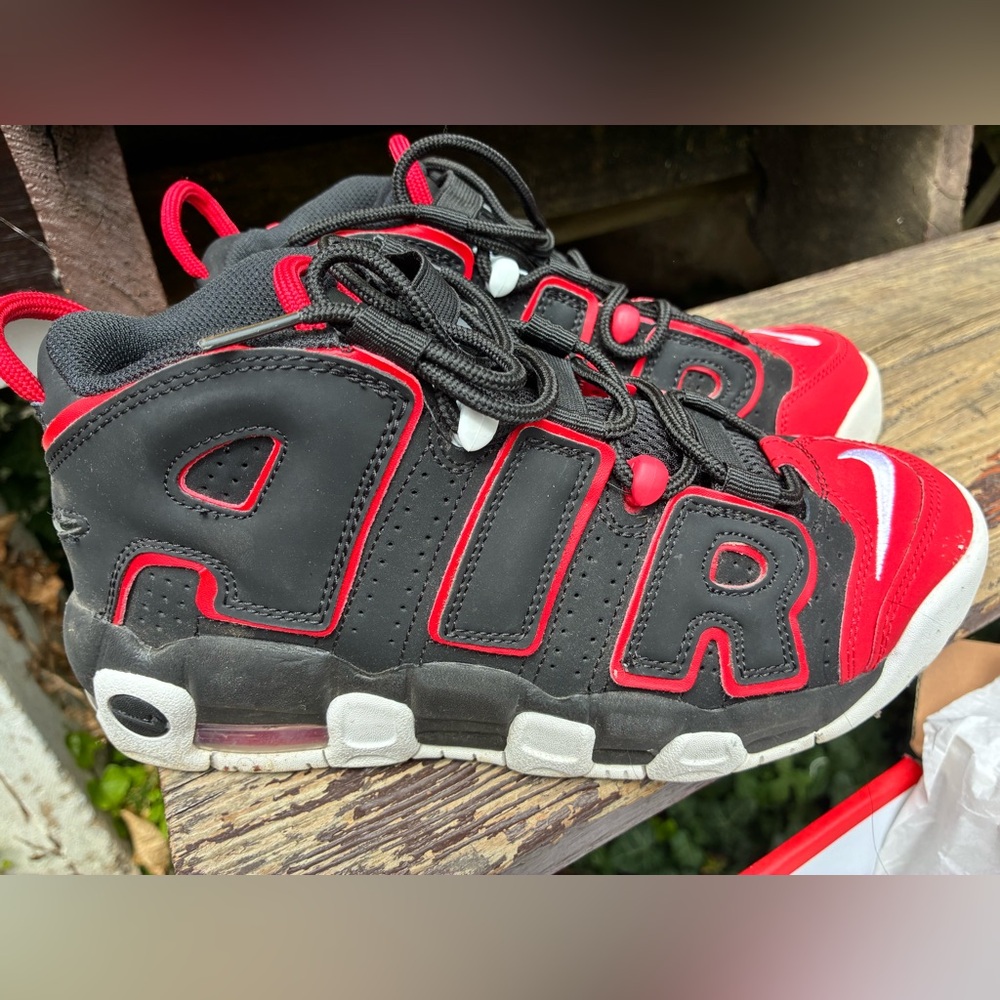 Nike Air More Uptempo- Black and Red